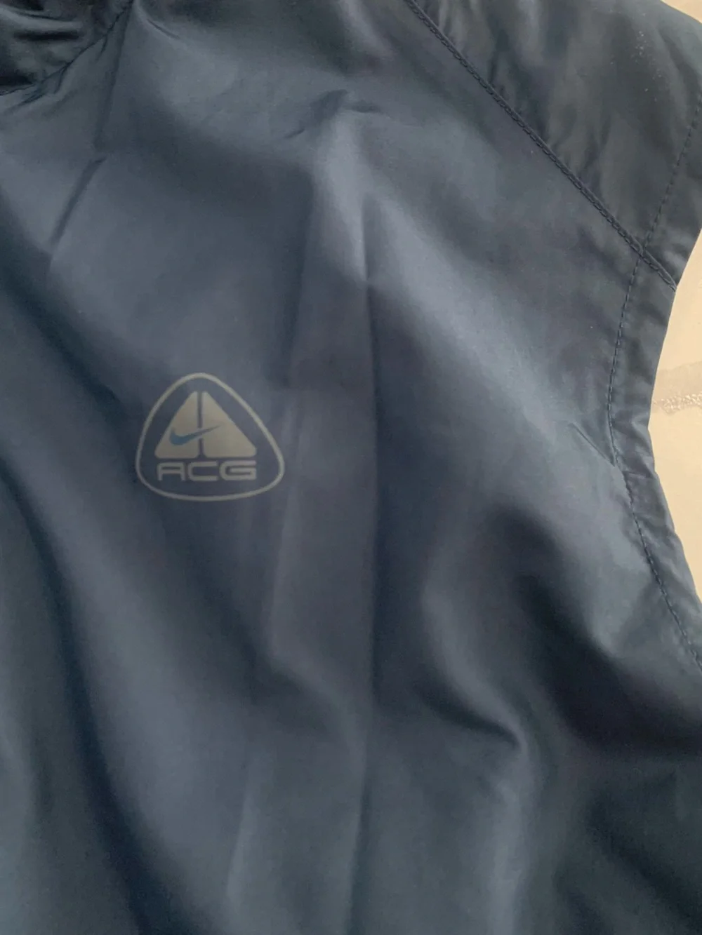 Vtg Nike ACG Vest Mens Medium Blue Navy Reversible Clima Layer 3 Fit Oudoor Y2K